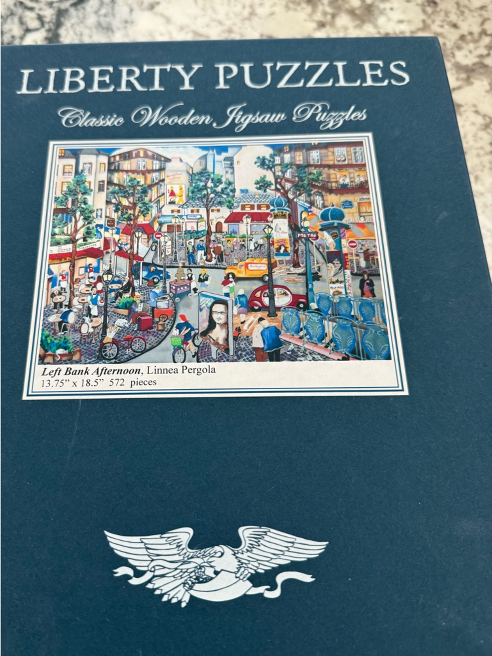 LIBERTY PUZZLES Classic Wooden Jigsaw Puzzle - “Left Bank Afternoon” - Picture 2 of 4
